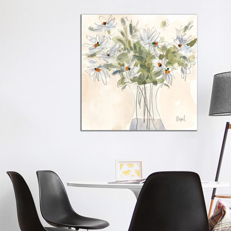 Daisy Just Because II by Samuel Dixon - Wrapped Canvas Painting, 93.98cm H x 93.98cm W 1.9cm D
