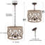 Lustre cylindrique unique et remarquable à 4 lumières avec fer forgé Marcus