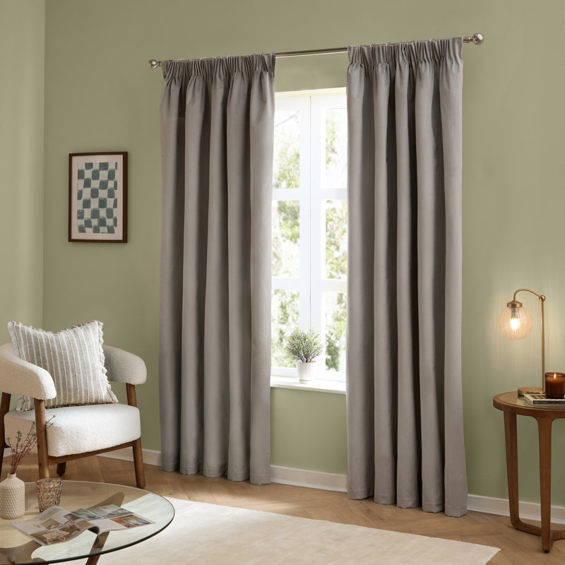 The Ultimate Velvet Blackout Curtain Panel Pair, 229cm Width x 229cm Drop, Silver