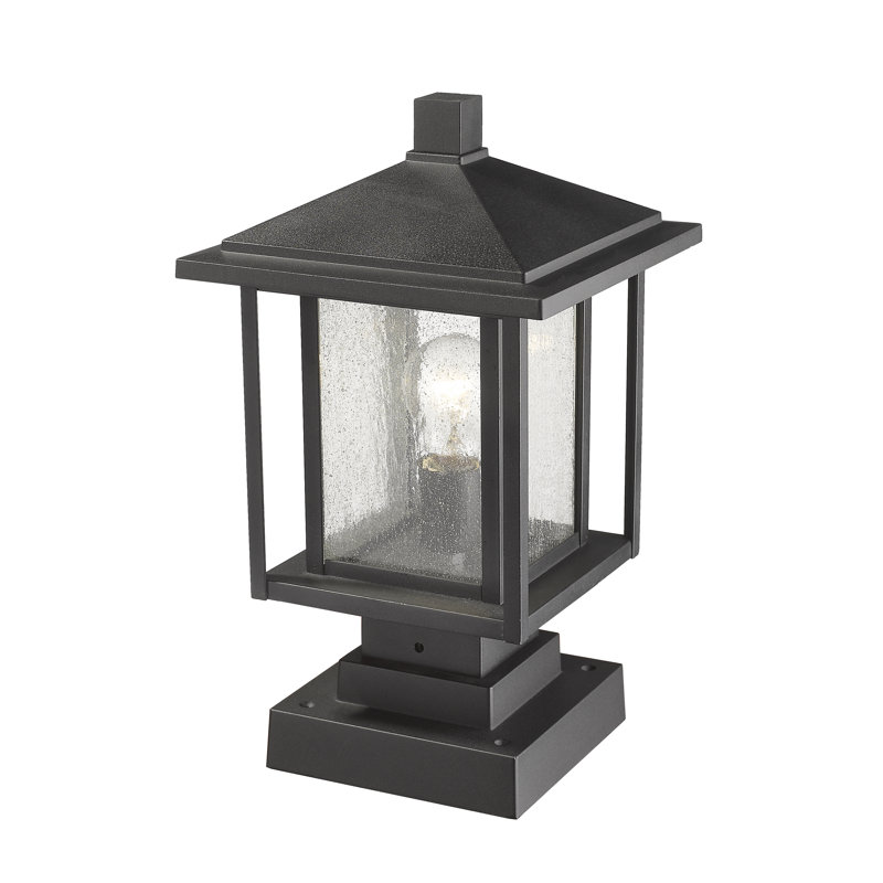 Iwan 1 -Light 16.77" H Hardwired Pier Mount Light, Black