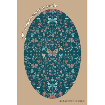 Modern Floral Area Rug - Large 9x12 Low Pile Carpet - Washable & Easy Care - Ideal for Living Room, Bedroom, Dining Room, Playroom, Office, Home Decor - Black