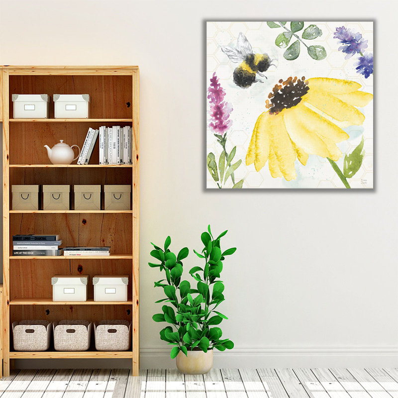 «Bee Harmony III», reproduction d'art sur toile, H 12 po x l 12 po