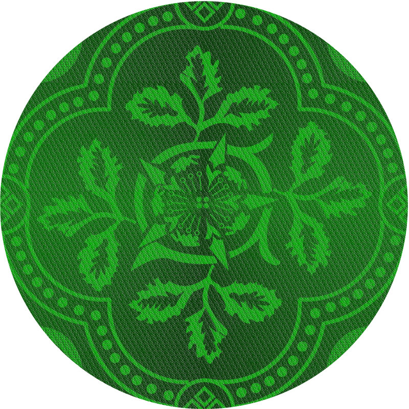 Vert Tapis décoratif, Rond 6 pi