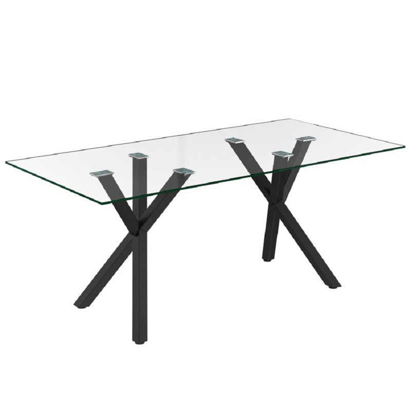 Table de salle à manger Banach, Noir, noir, noir, noir