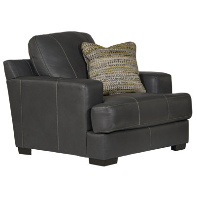 Arieyanna Italian Leather Match Club Chair with 1 Accent Pillow -  Wade LoganÂ®, BC3859C8F36640C192F259AEC390CD39