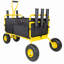 Chariot de jardin en acier L 50,50 po x l 25,50 po x H 38,00 po en jaune, capacité de 550 lb