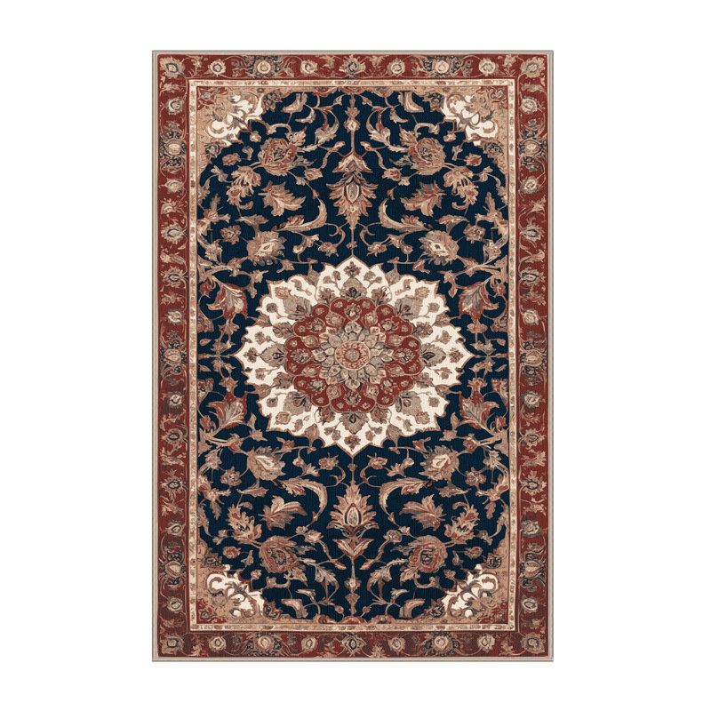 Tapis brun lavable à la machine, Rectangulaire 7 pi x 10 pi