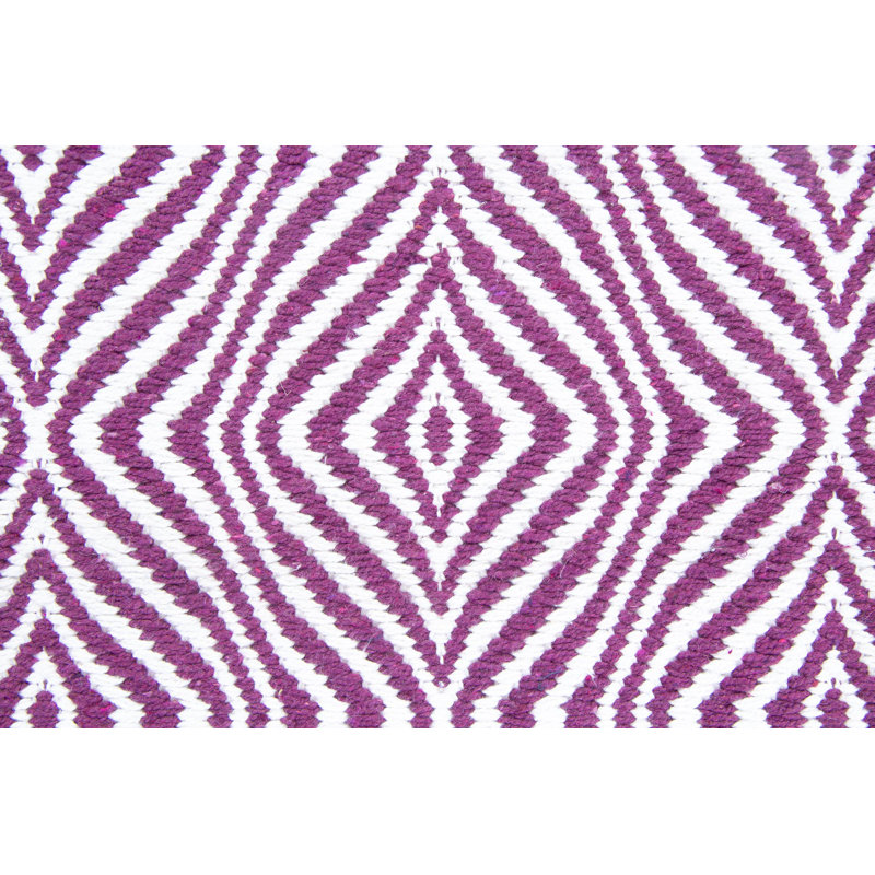 Rectangle 60 cm x 90 cm Geometric Wool Hand Woven Kilim Area Rug