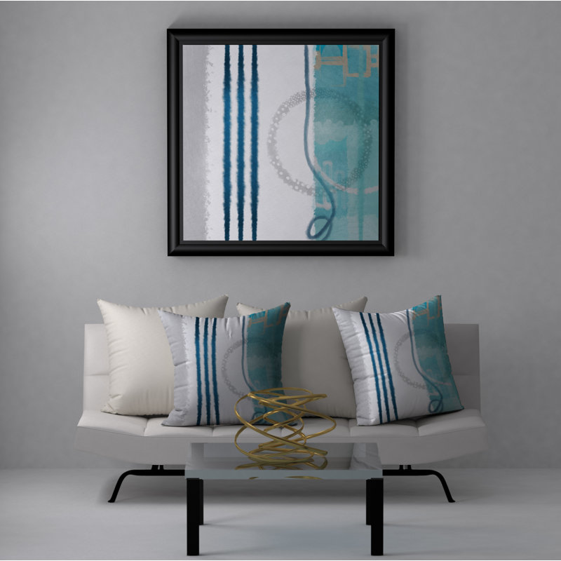 Abstract Reversible Throw Pillow, 24" x 24"