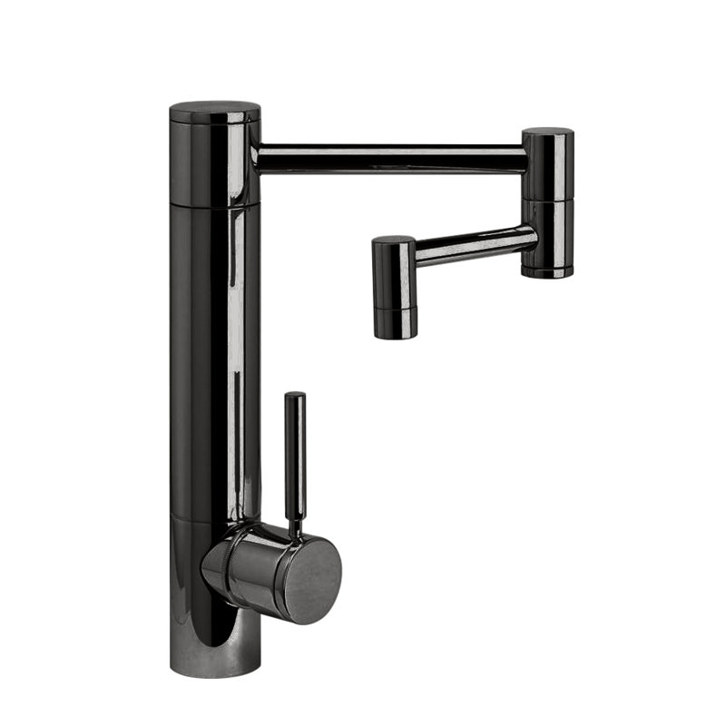 Hunley Kitchen Faucet - 12" Articulated Spout, Black Nickel