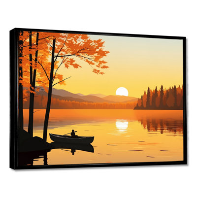 Canoë au bord du lac Sunset