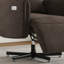 Fauteuil d'appoint inclinable électrique en velours pivotant 360 ° avec charge de type C, fauteuil inclinable électrique pour le bureau à domicile et le salon, installation rapide, cuisinière brune, rembourré, installation sans effort,
