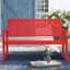 Banc d'extérieur classique en métal (rouge)-526304059