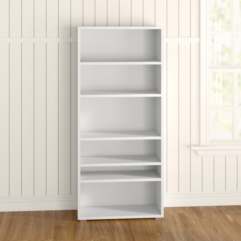 Acord 191cm H x 85cm W Standard Bookcase, White