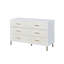 Commode blanche, champagne et or Myles