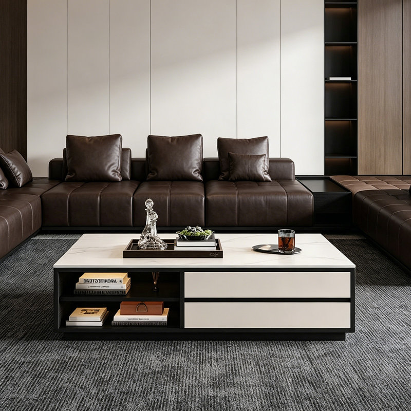 Letcher, White/Black, 15.74" H x 47.24" W x 23.62" D