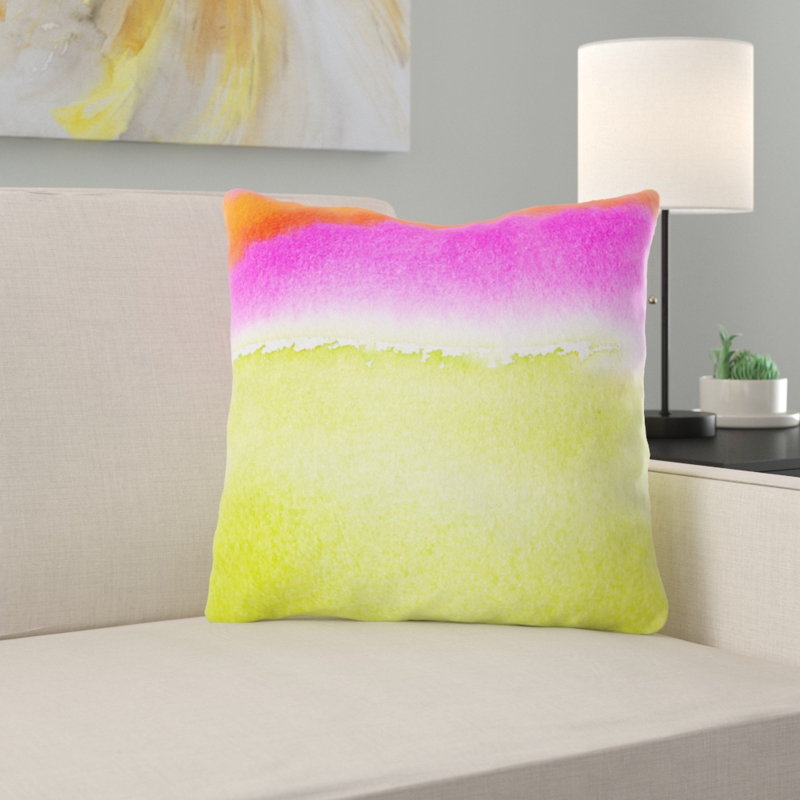 Coussin décoratif aquarelle Montesano, Microsuède, Intérieur