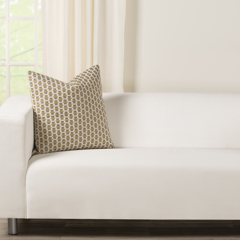 Oreiller en plumes Skywalk, Ambre géométrique 2, Polyester, Rectangle H 12 po x l 21 po