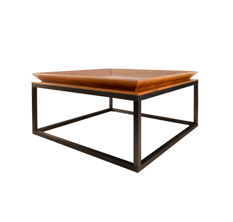 Le Solid Wood Top Coffee Table, Oak, Oiled Bronze