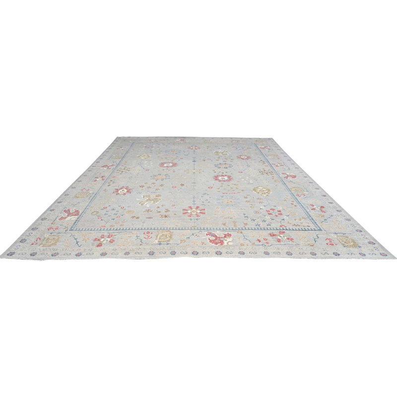 Transitional One-of-a-Kind Rectangle 11'9" x 14'10" Hand Knotted Area Rug