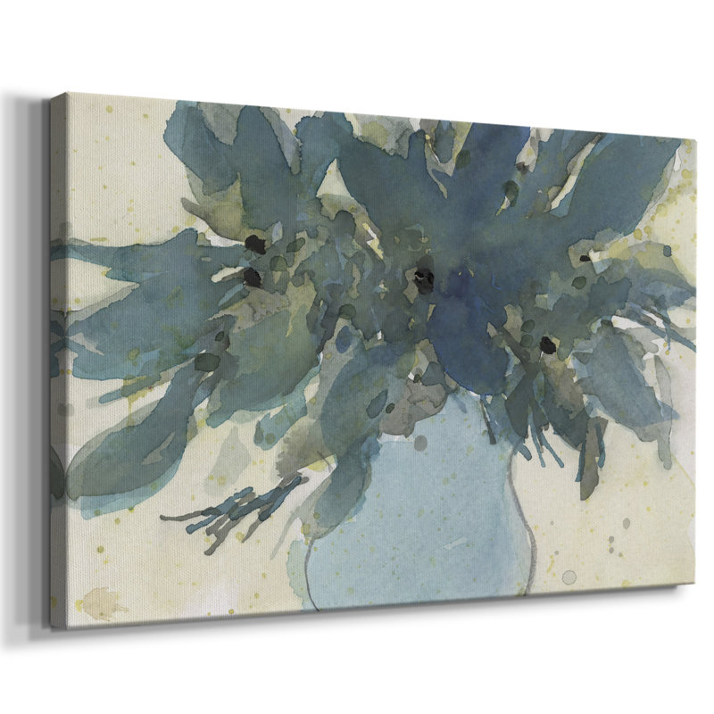 Blue Vintage Charm II -Gallery Wraraped Cavas, 8 x 12