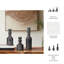 Ensemble de 3 vases en grès de 3 - 15 po, 12 po, 9 po - noir