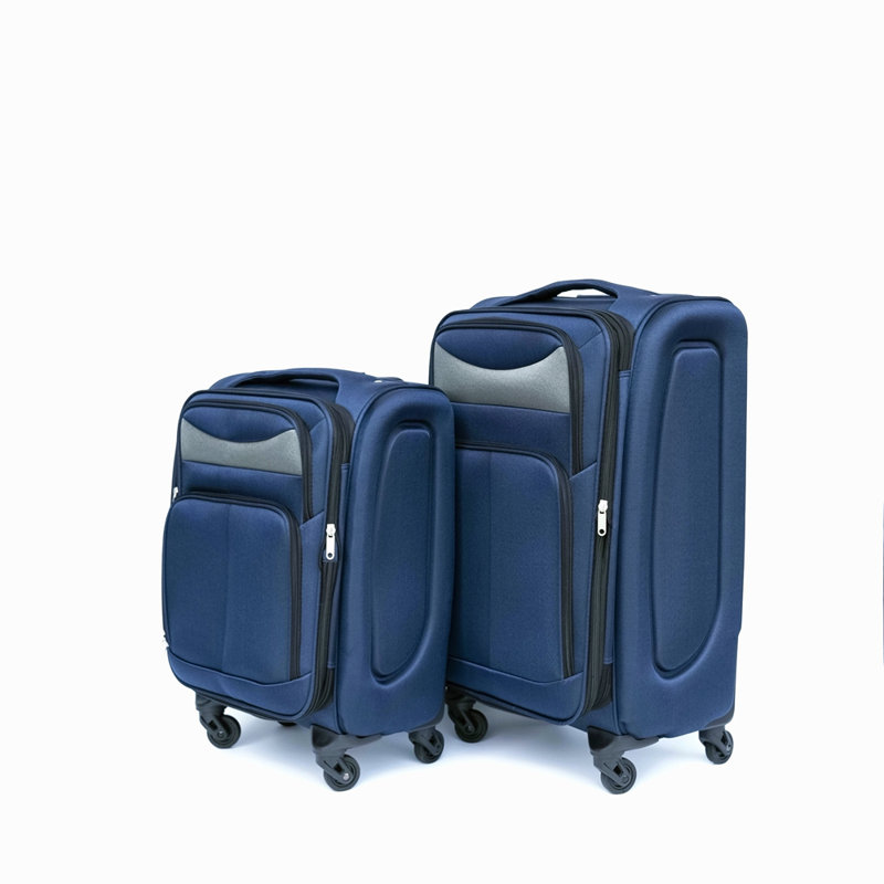 (20+24) Travel Case Two-Piece Suitcase Set Oxford Trolley Case Without Password Lock Universal Wheel + Oxford Cloth Backpack
