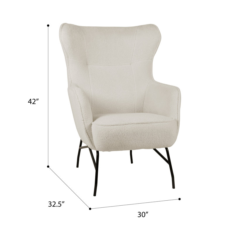 Rainer Upholstered Accent Chair, Set Of 2, Cream