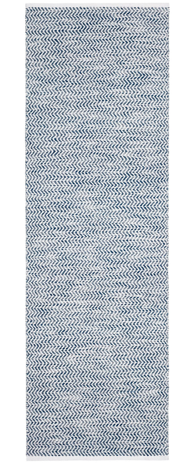 Coastal Blue Handwoven Indoor/Outdoor Rug, Runner 2'6" x 8'