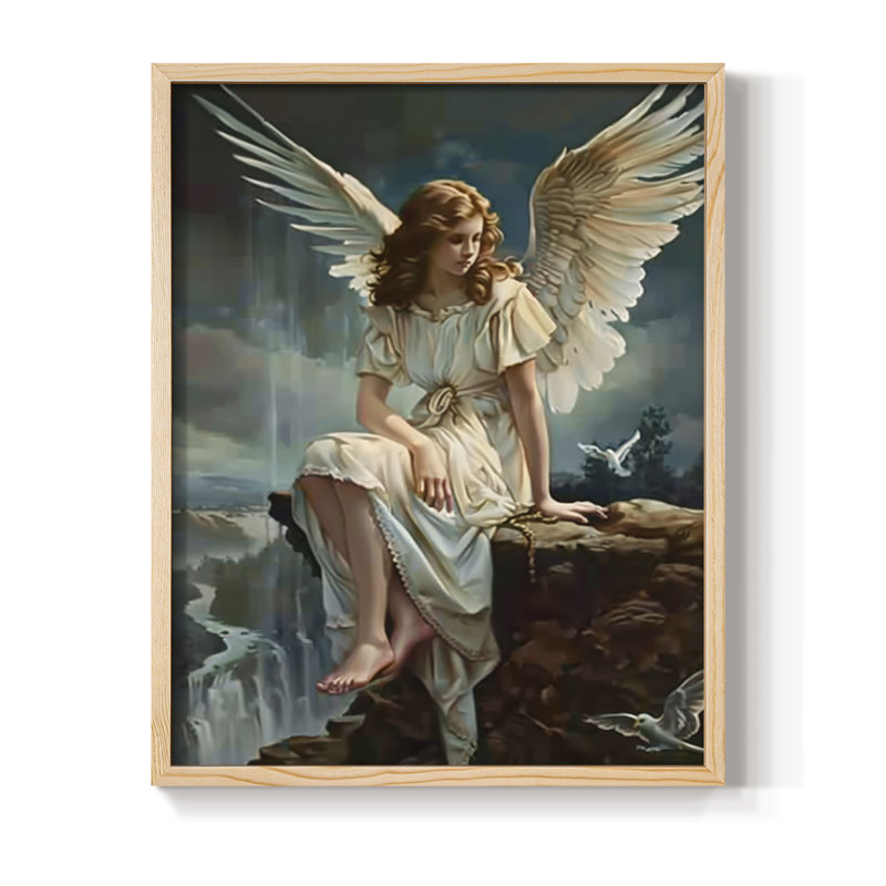 «Religious Series CDxxxv», reproduction encadrée - bois massif, Naturel, H 30 po x l 24 po