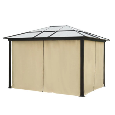 Abri et abri de jardin modernes en aluminium avec protection UV pour les réceptions en famille