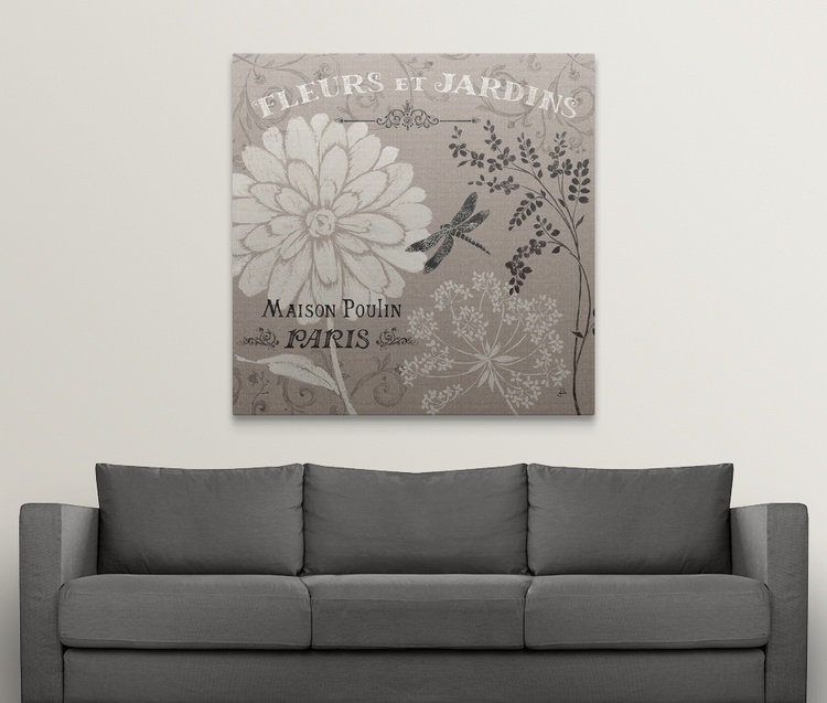 French Linen Garden French Linen Garden II by Daphne Brissonnet - Print, 20" H x 20" W x 1.5" D, Canvas