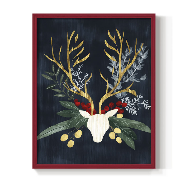 Reproduction encadrée - bois massif, H 30 po x l 24 po, Rouge