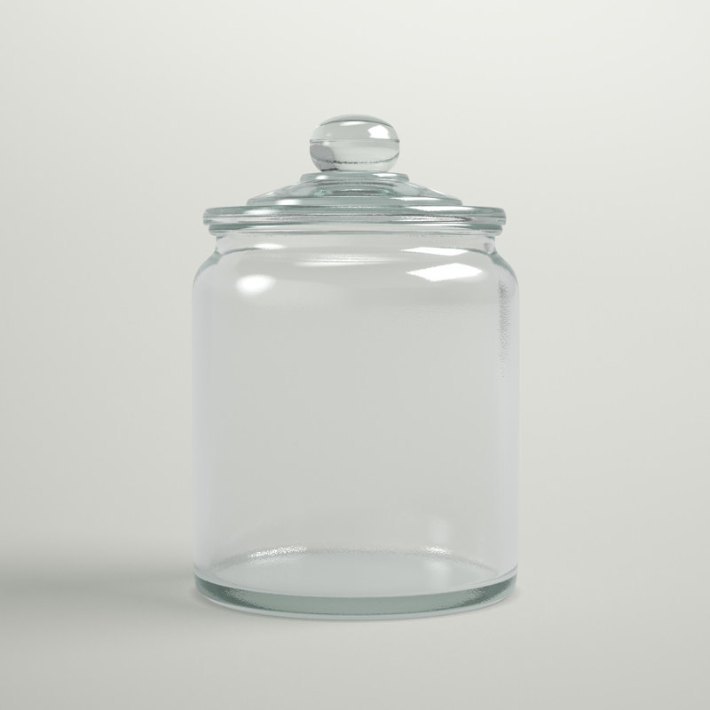 Glass Jar, 11" H x 8" W x 8" D