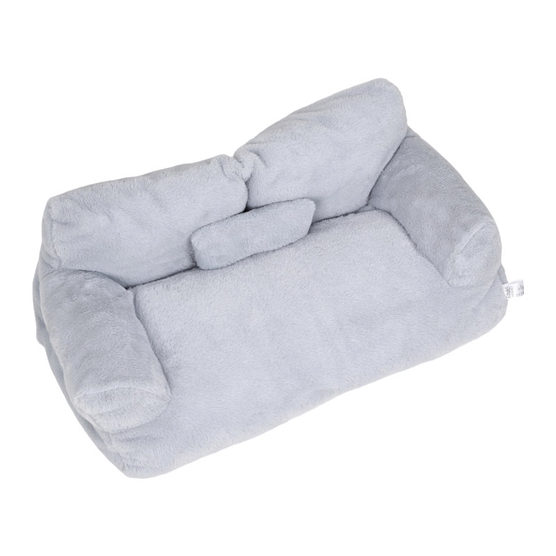Fleece Nest Pet Bed, 30cm H x 65cm W x 46cm D, Grey