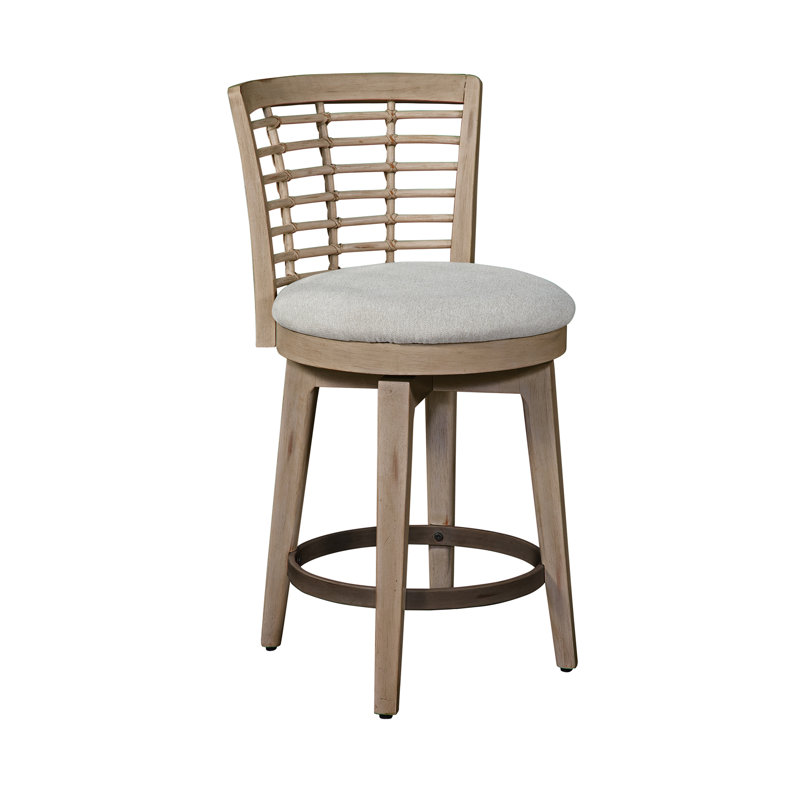Beach Comber Counter Height Swivel Stool, Counter Stool (25" Seat Height), Brown