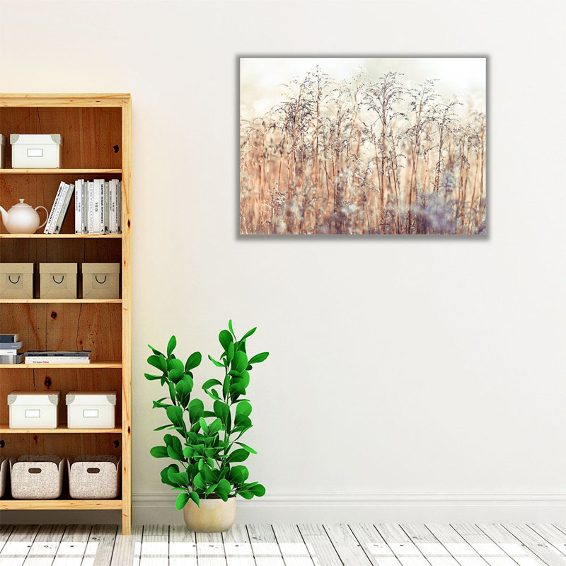 Herbes rosées - reproduction d'art sur toile, H 18 po x l 24 po