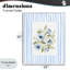 Fleurs avec rayures bleues, estampe numérique, design par Leah Noel Art-1494832140-1494832135