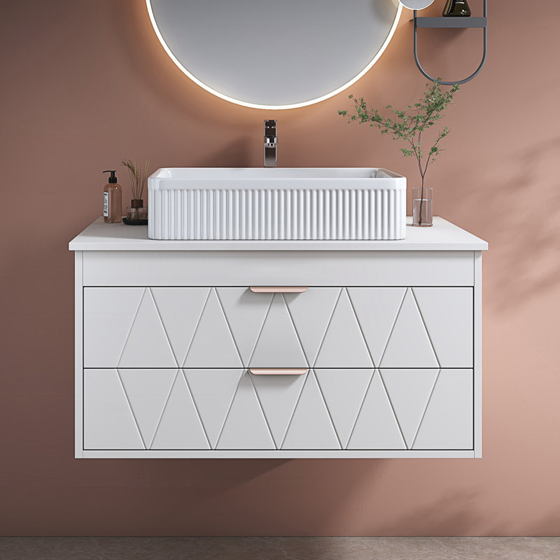 Meuble-lavabo moderne simple avec vasque en céramique
