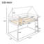 Lit simple superposé simple au-dessus de simple, lit maison avec échelle, blanc (OLD SKU: WF197808AAK)