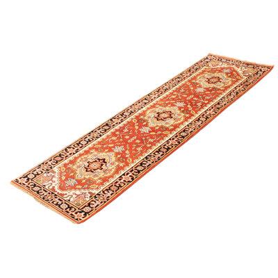 Amy-Michelle One-of-a-Kind Runner 2'6" X 9'3" New Age Runner Wool Area Rug in Brown