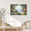 Tableau sur toile représentant un sentier côtier rocailleux avec des fleurs sauvages blanches-867235458