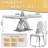 White Modern Faux Marble Top With Double X Mirrored Pedestal Base Dining Table Set-122921153-116257431-116257427