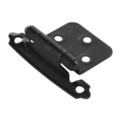 Encadrement de surface à fermeture automatique à surface variable - fer noir - charnières de porte d'armoire (ensemble de 10)