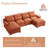  113''W Modern U Shape Sectional Couch Oversized Wide Armrest Sectional Sofa-315627551