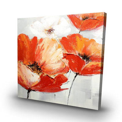 wild flowers in the wind - 32"x32" art on canvas