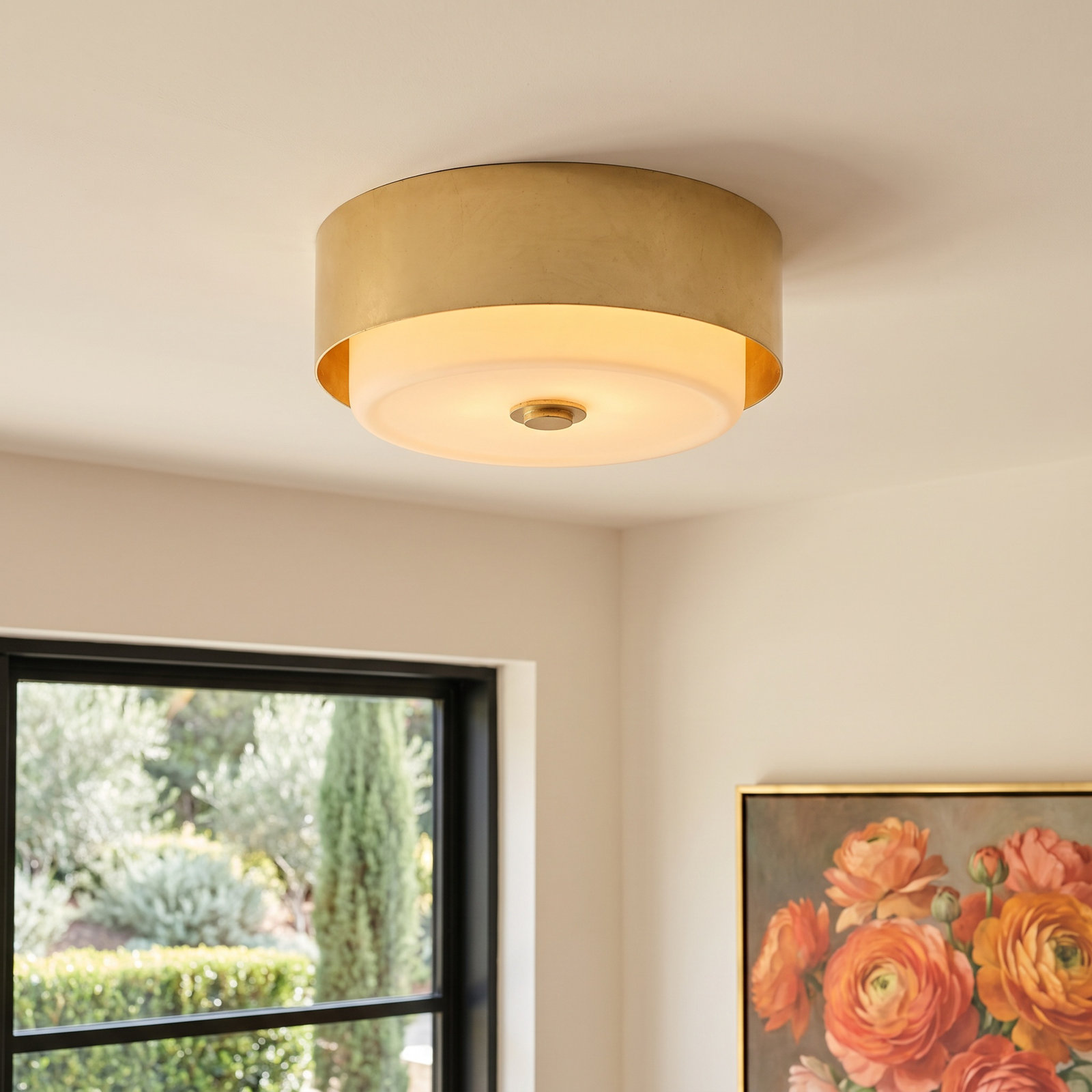Allure 2-Light Flush Mount, Gold Leaf
