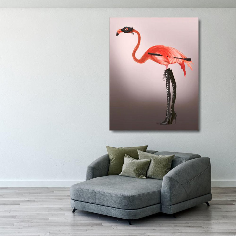 Flamingo with Kinky Boots