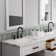 Hartford 72" Carrara White Marble Countertop Bath Vanity in Pure White with Faucet