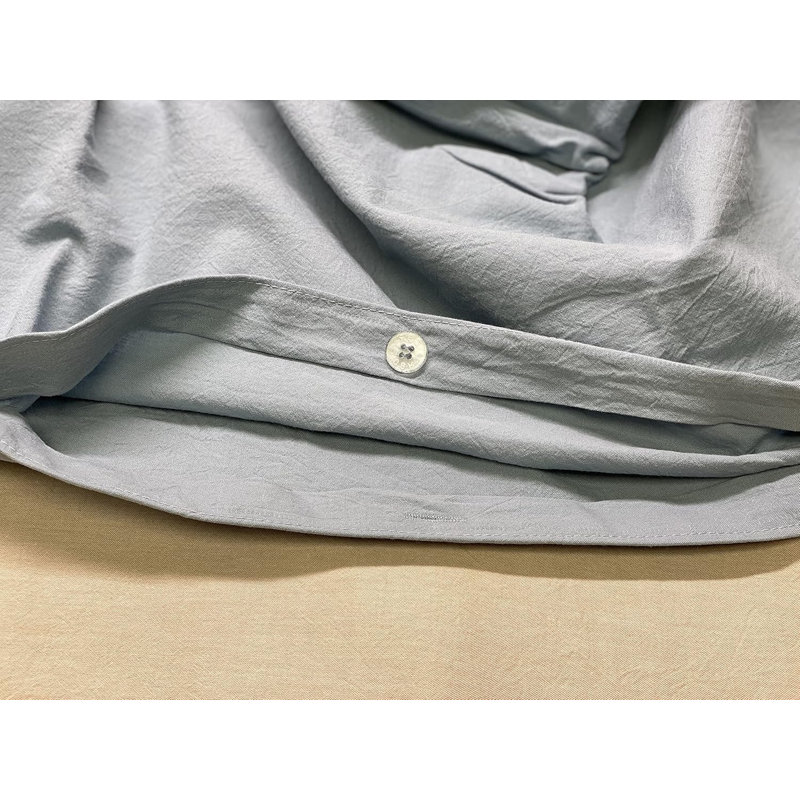 Ensemble de housse de couette en coton de couleur unie Stonewashed, Sormy Ridge